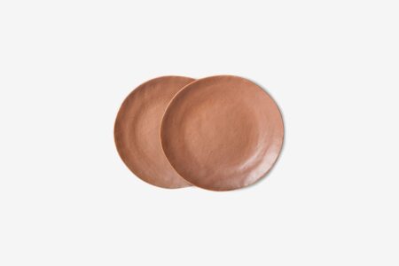 Assiette à dessert bold & basic marron - (set de 2)