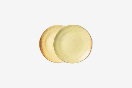 Assiette à dessert bold & basic jaune - (set de 2)
