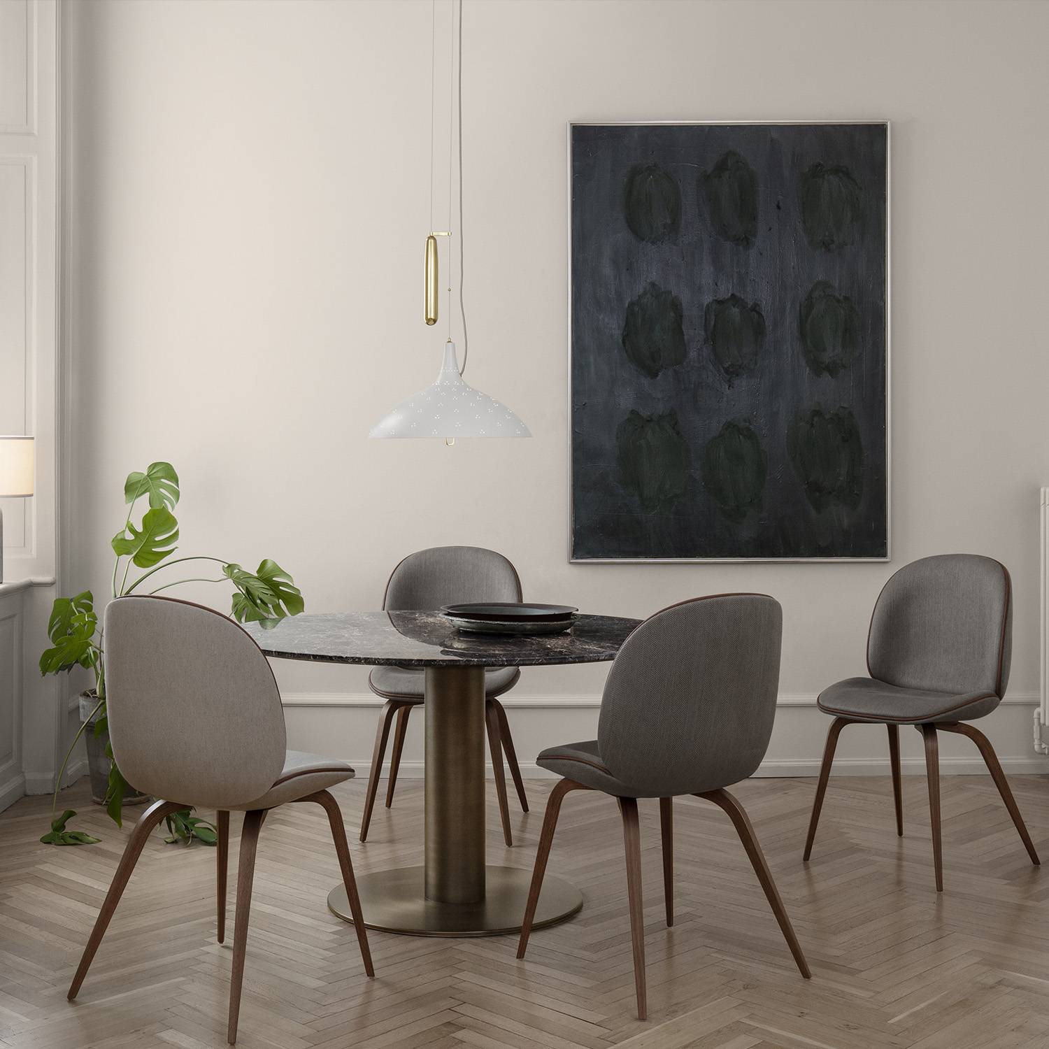 Table ronde Gubi 2.0 - Ø 110 - Base laiton – Image 3
