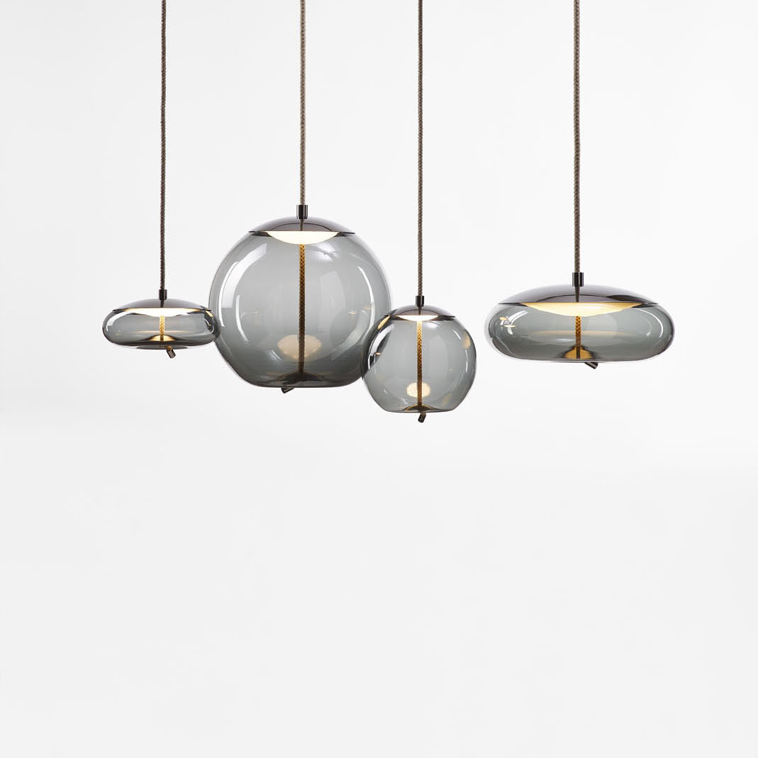 Suspension Knot PC1017 - Smoke Grey et Black Chrome – Image 2