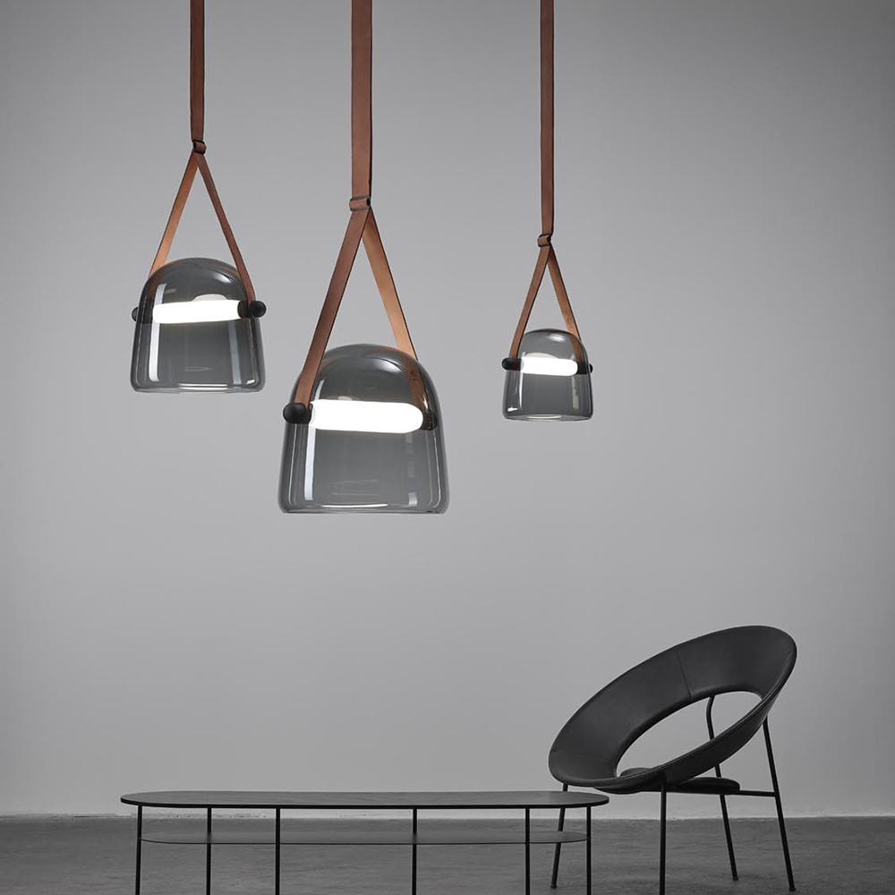 Suspension Mona Medium PC979 - Opaline et noir – Image 2