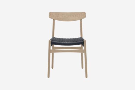 Chaise CH23 en corde noire