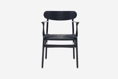 Chaise CH26 en corde noire