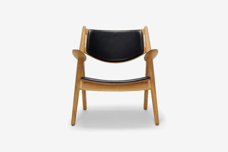 Fauteuil CH28 en cuir Thor 301