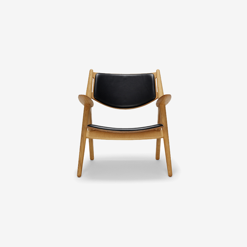 Fauteuil CH28 en cuir Thor 301