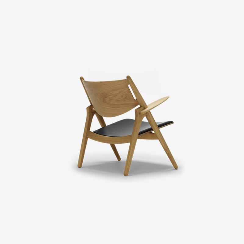 Fauteuil CH28 en cuir Thor 301 – Image 3