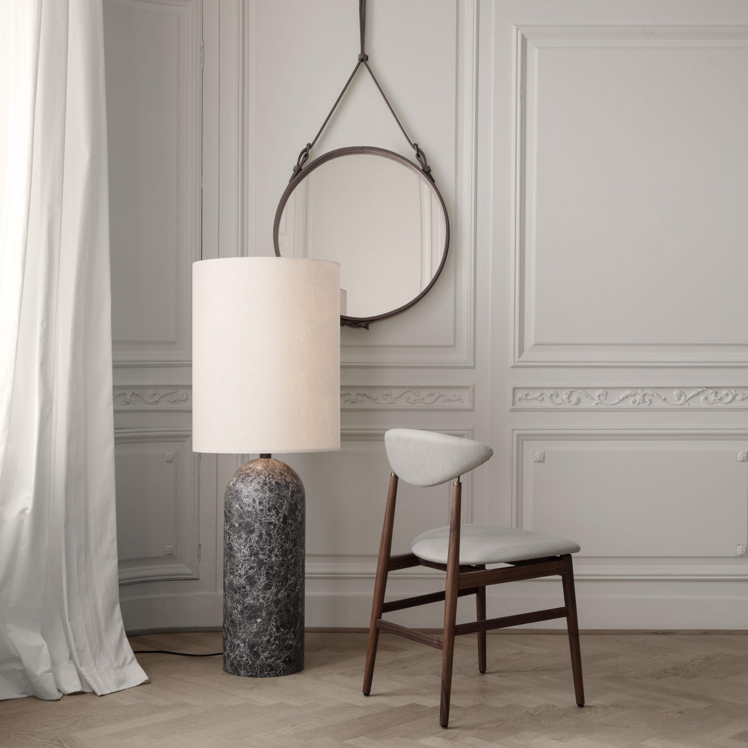 gravity floor lampeXL marbre gris - Gent miroir