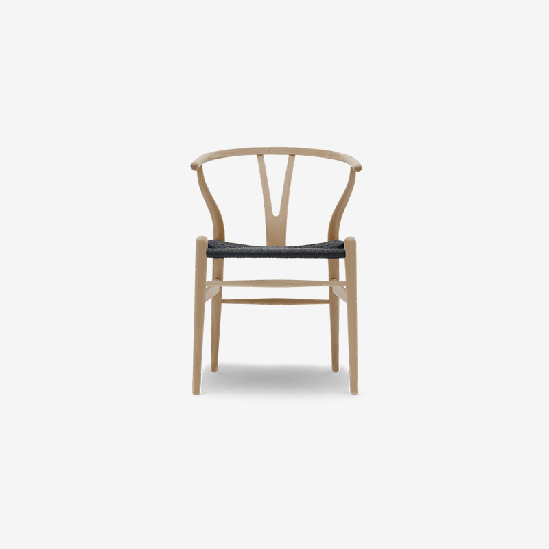 Chaise CH24 Wishbone en corde noire – Image 6