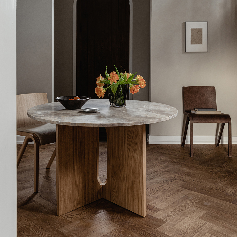 Table à manger Androgyne Ronde — 120cm — Marbre – Image 4