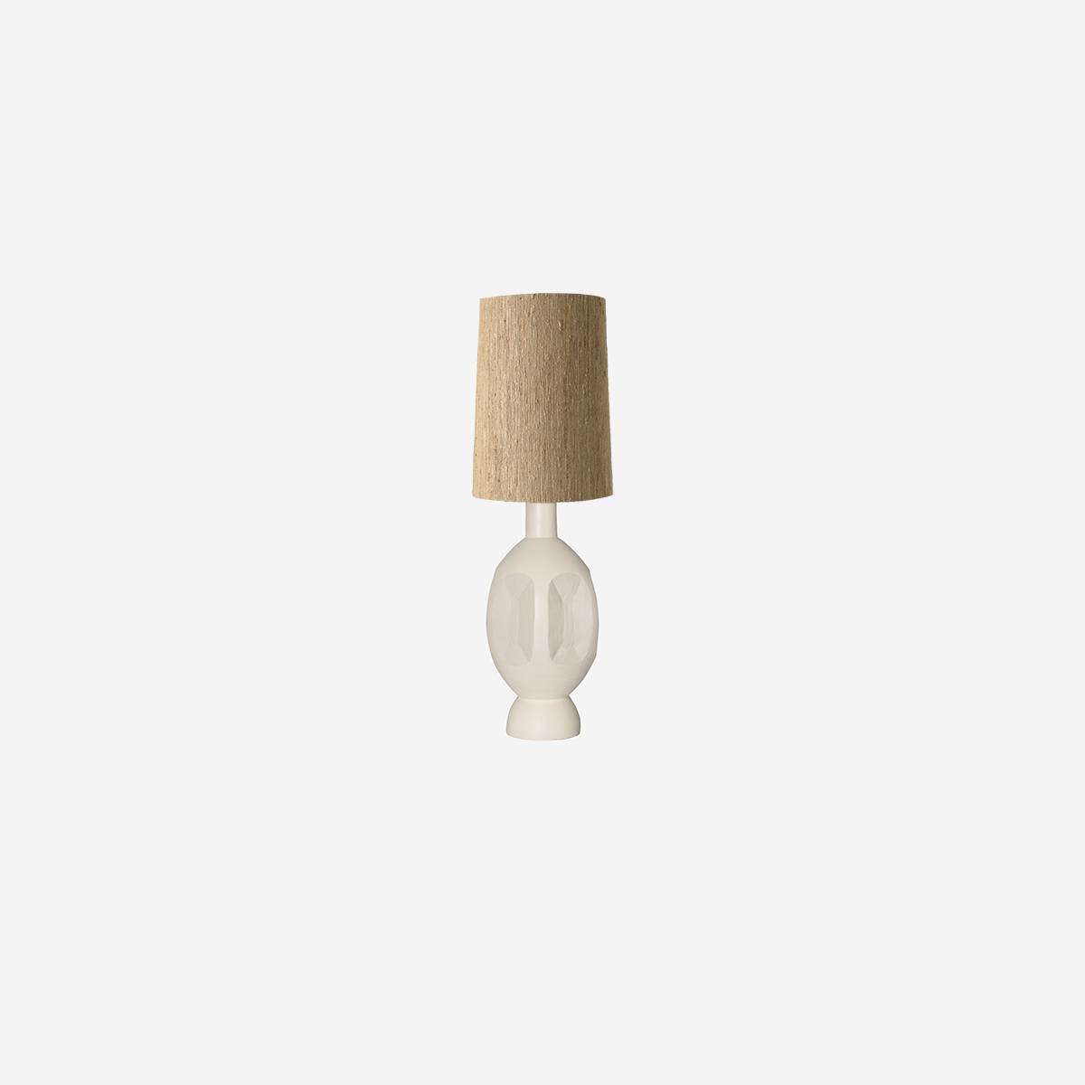 pied de lampe stoneware + abat jour cone