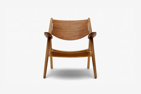Fauteuil CH28T chêne et noyer huilé