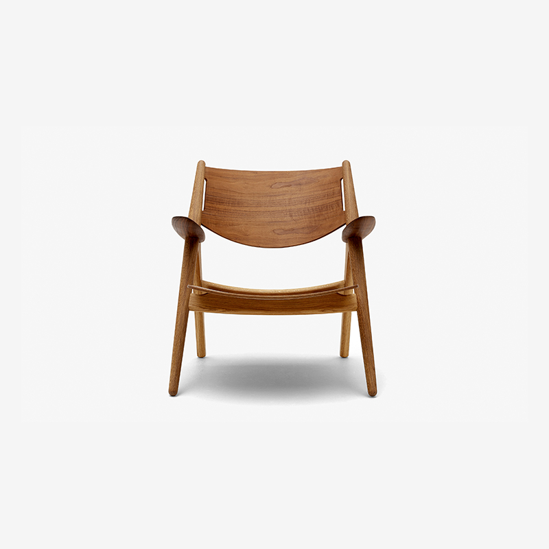Fauteuil CH28T chêne et noyer huilé