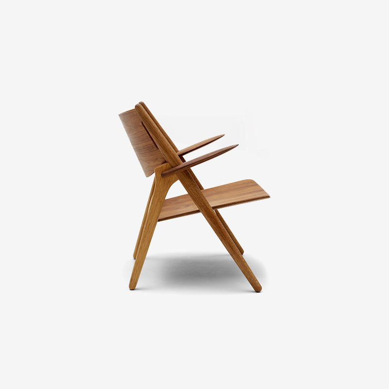 Fauteuil CH28T chêne et noyer huilé – Image 4