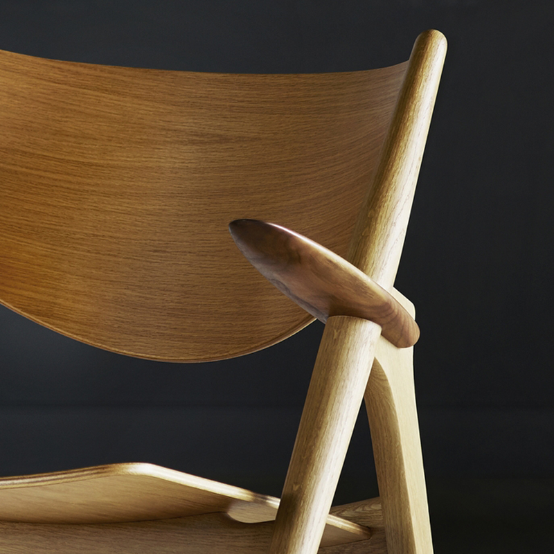 Fauteuil CH28T chêne et noyer huilé – Image 3