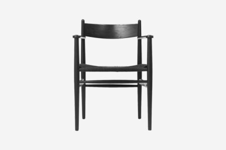 Chaise CH37 en corde noire