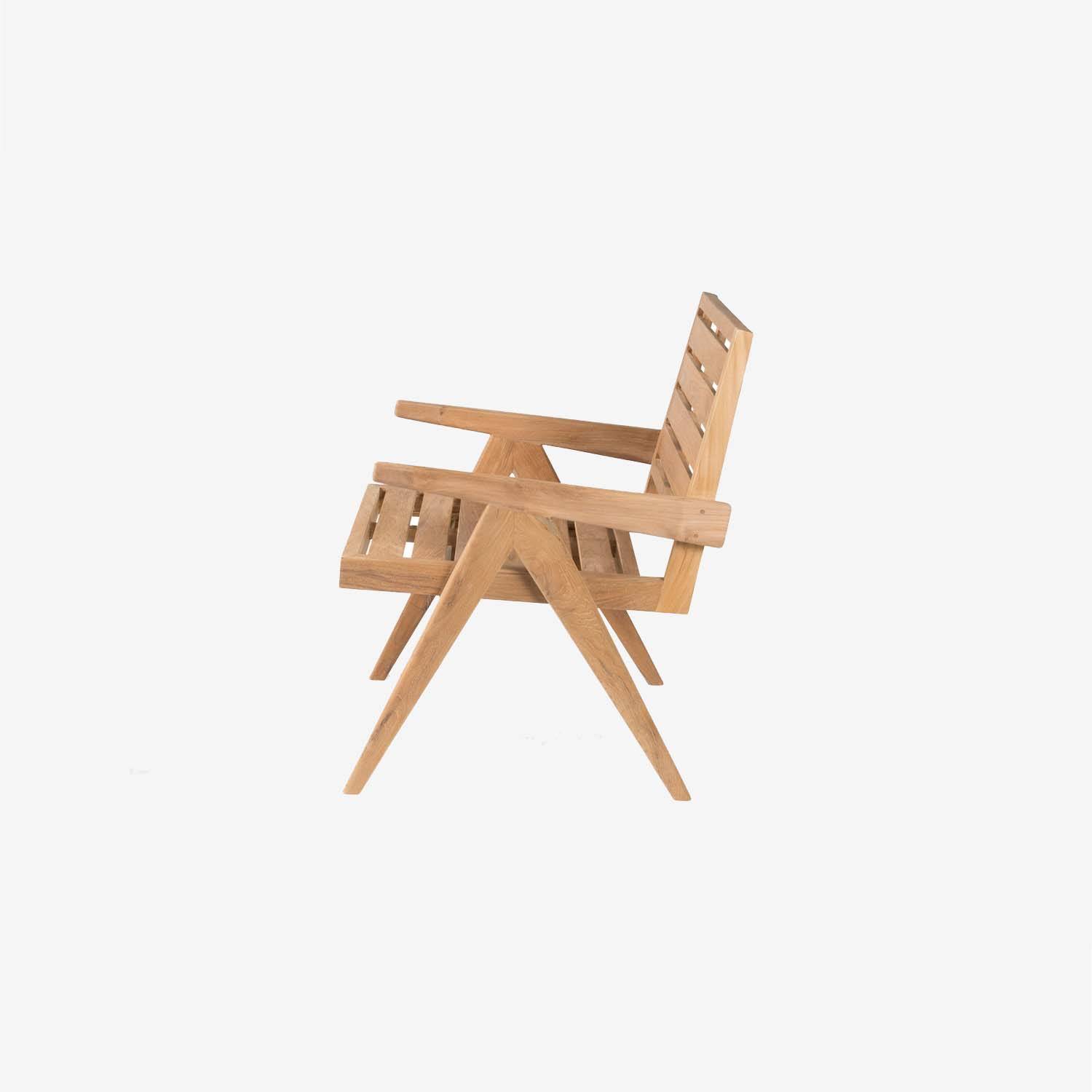 Chaise Dining Easy Lounge - Teak Outdoor – Image 2