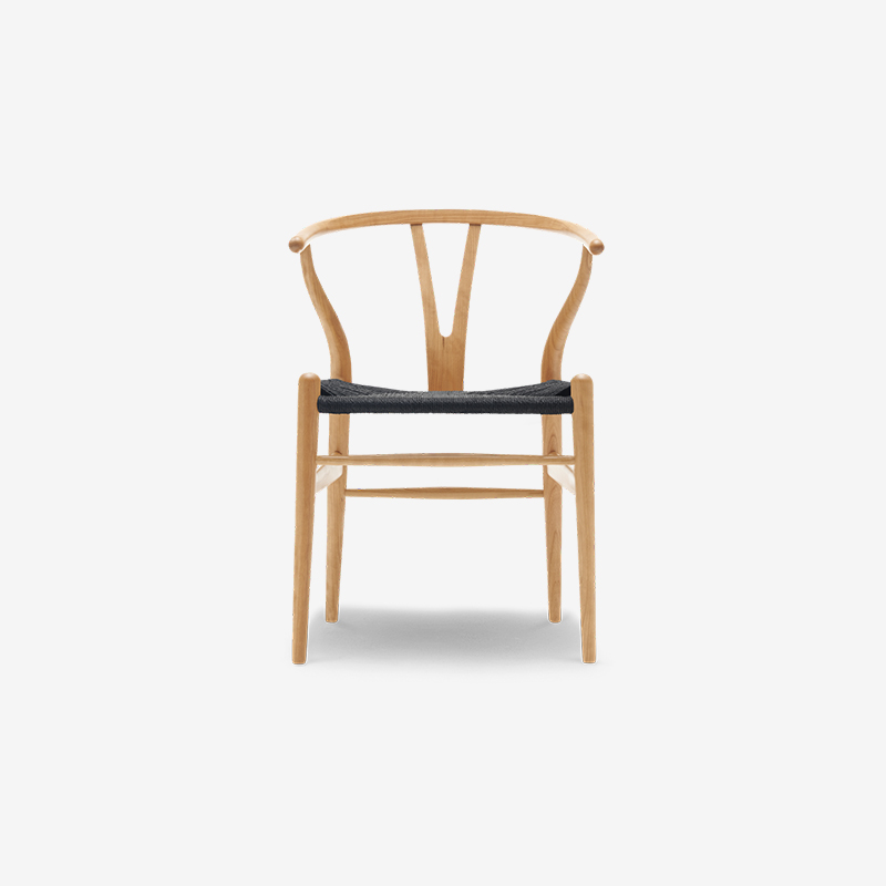 Chaise CH24 Wishbone en corde noire – Image 5