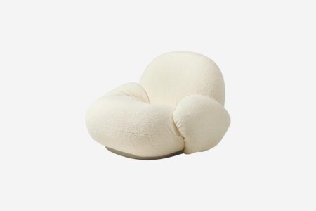 fauteuil pacha avec accoudoir nacre rosée