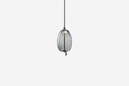 Suspension Knot Small PC1036 - Smoke Grey et Black Chrome