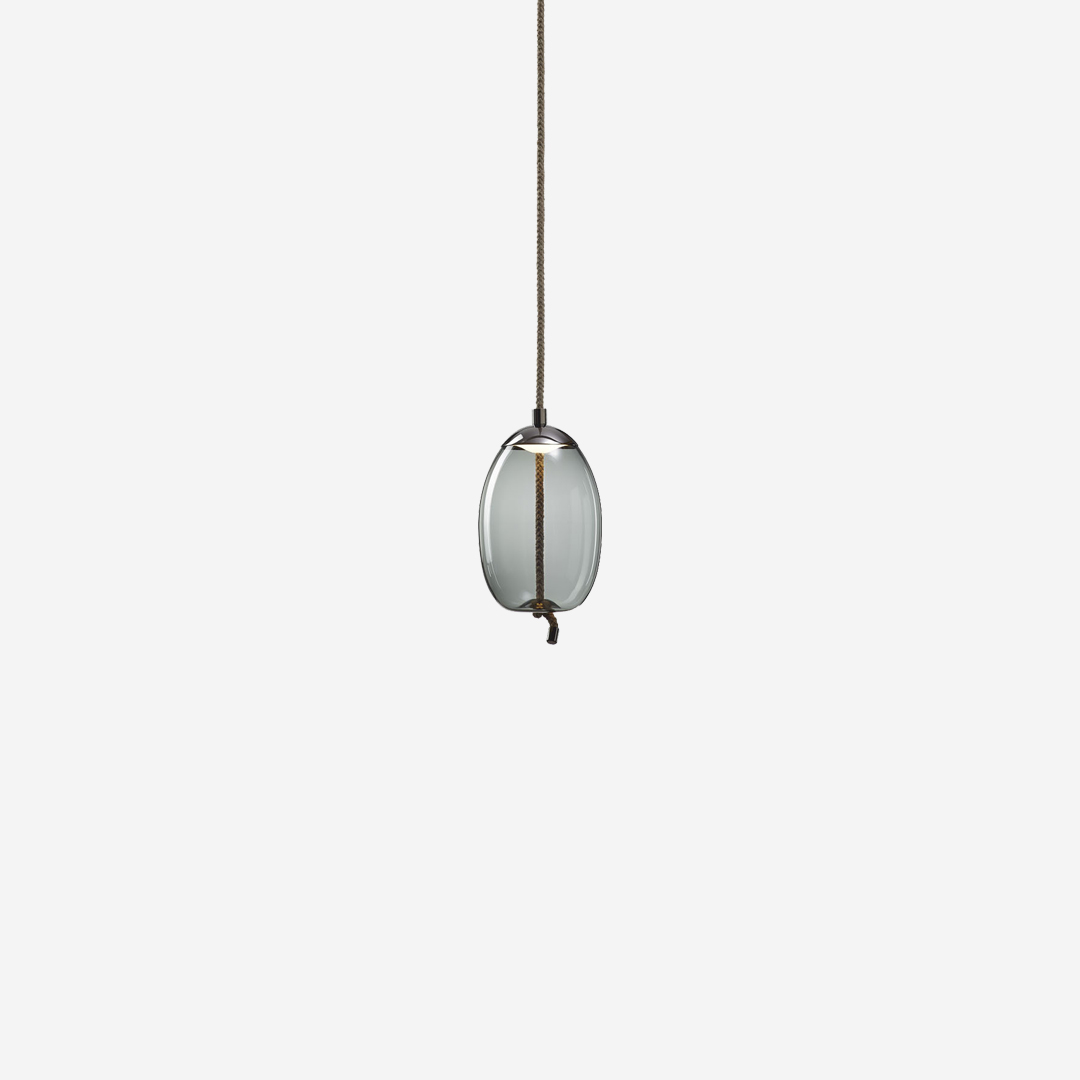 Suspension Knot Small PC1036 - Smoke Grey et Black Chrome