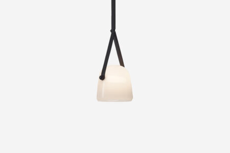 Suspension Mona Medium PC979 - Opaline et noir