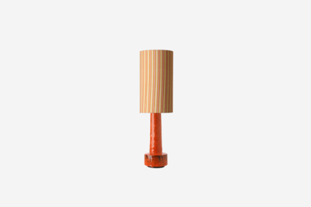 Pied de Lampe Retro Stoneware + Abat-jour Doris Rayure