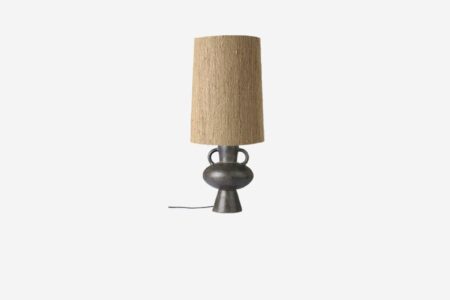 pied de lampe stoneware + abat jour cone
