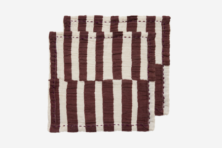Serviettes - Rayure Bordeaux