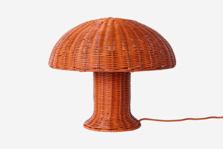 Lampe à Poser en Rotin - Corail