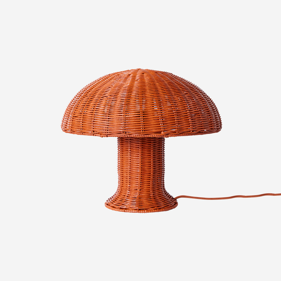 Lampe à Poser en Rotin - Corail